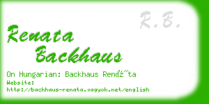 renata backhaus business card